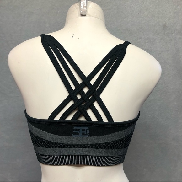 💕2/$20💕 Black & Grey Sports Bra Size Small - Picture 3 of 5